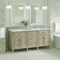 James Martin Vanities 72'' Double Vanity, Whitewashed Oak w/ 3 CM Carrara White Marble Top 424-V72-WWO-3CAR - alternate 3